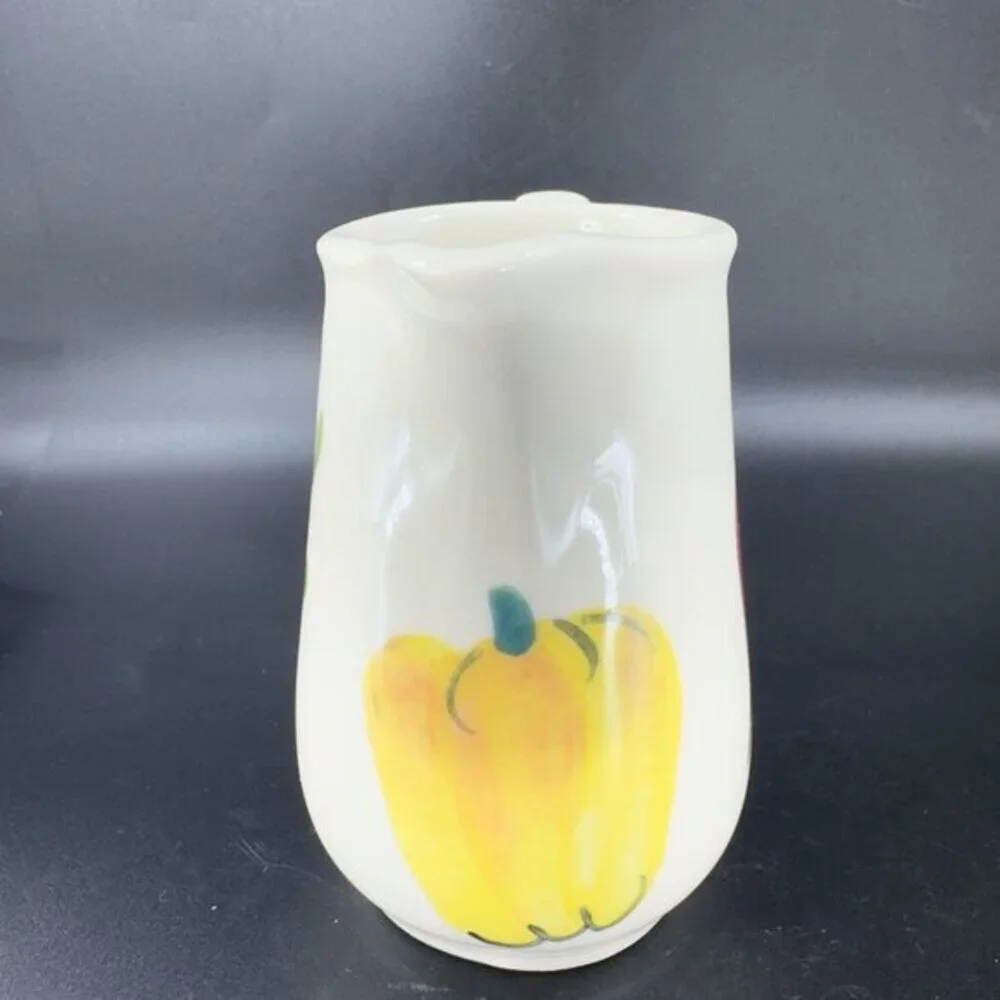 Hartstone‎ Ramekin Farmers Market Vegetables Small Pitcher Creamer 1990s Pottery